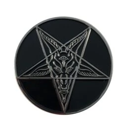 Kreepsville 666 Goathead Baphomet Enamel Pin Badge Black