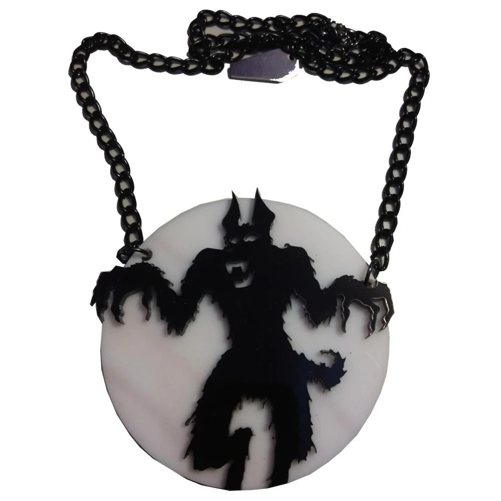 Howling At The Moon Acrylic Necklace 1 Howling At The Moon Acrylic Necklace