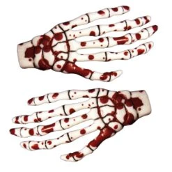 Skeleton Bone Hand Hairslides Blood Splattered