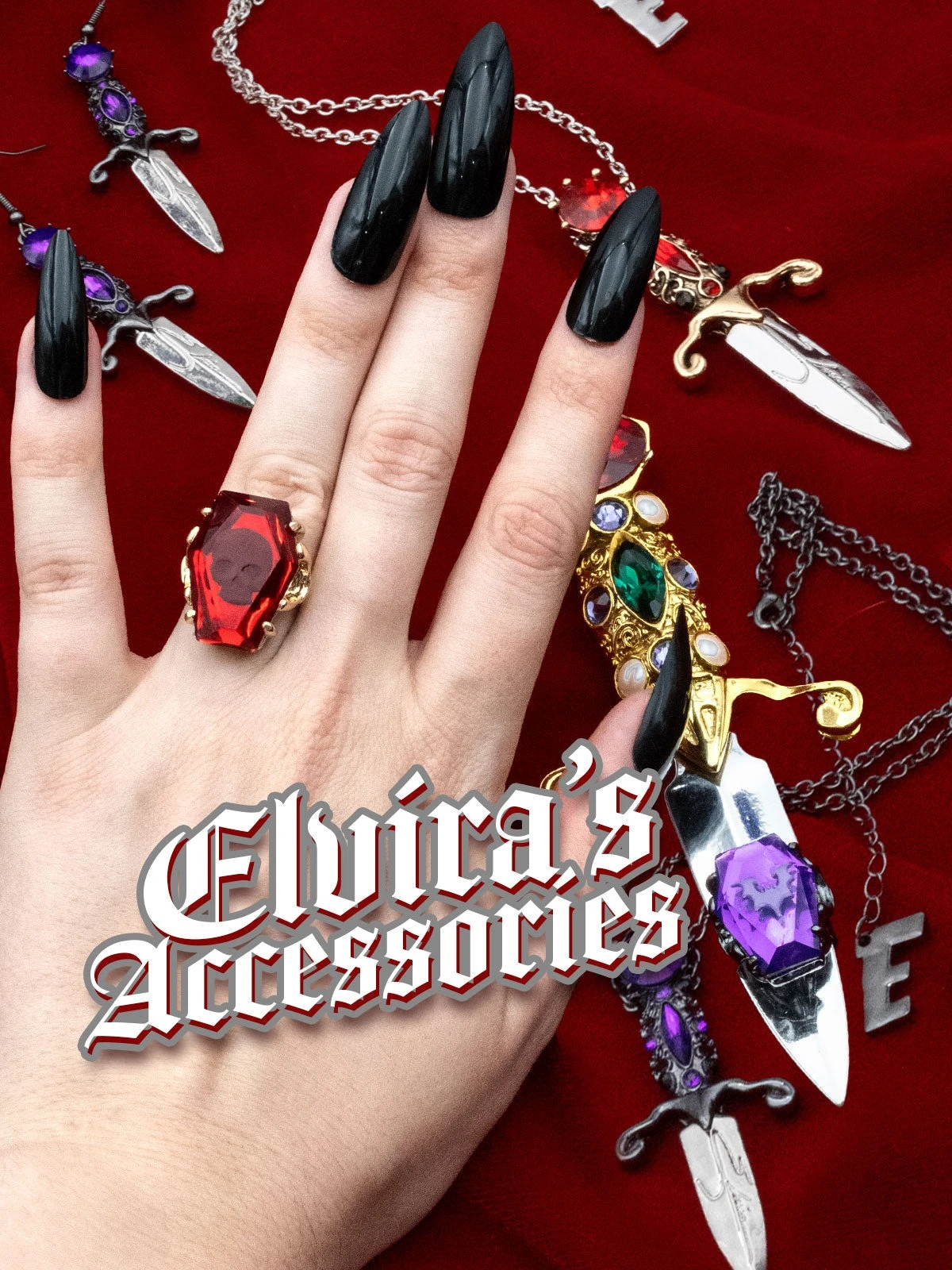 Creepy Wear World -Creepy Wear World BANNER ELVIRA DAGGER RING 2025 M