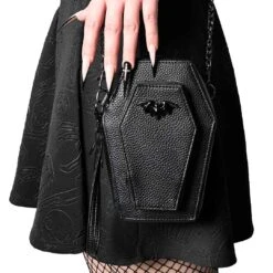 Coffin Mini Crossbody Bat Purse -Creepy Wear World BCBCBT 5