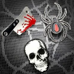 Cleaver Blood Splatter Enamel Pin -Creepy Wear World BECBS 3