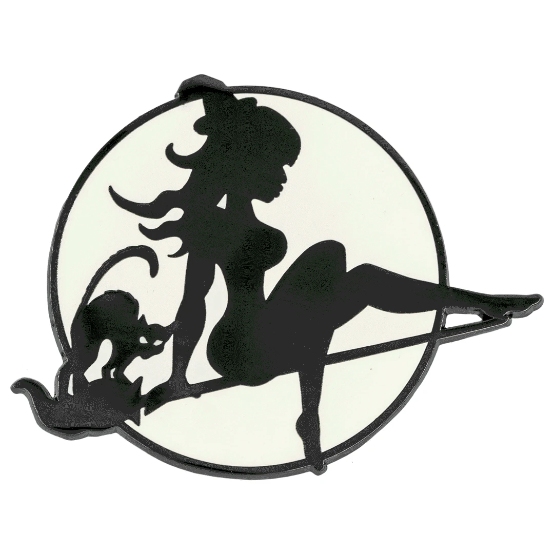 Moon Witch Glow Enamel Pin 1 Moon Witch Glow Enamel Pin