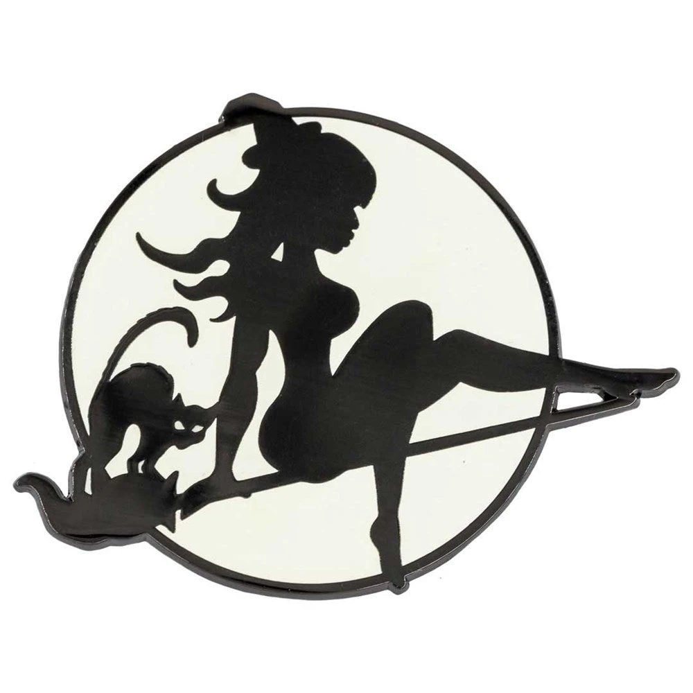 Moon Witch Glow Enamel Pin 2 Moon Witch Glow Enamel Pin - Image 2