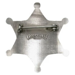 Bat County Sheriff Badge Enamel Pin -Creepy Wear World BESBB 3