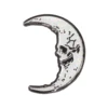 Skull Crescent Moon Glow Enamel Pin