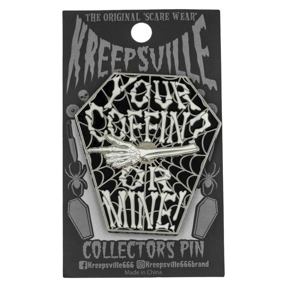 Your Coffin Or Mine Spinning Enamel Pin 2 Your Coffin Or Mine Spinning Enamel Pin - Image 2