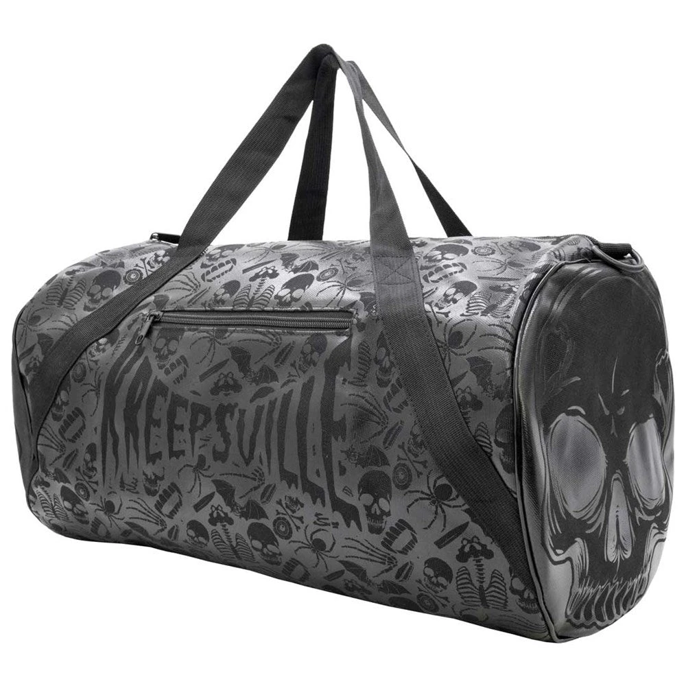 Skull Black Barrel Bag 2 Skull Black Barrel Bag - Image 2