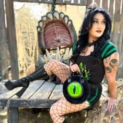 Eyeball Black Cat Backpack Purse 10 Eyeball Black Cat Backpack Purse -Creepy Wear World BGCEB 5