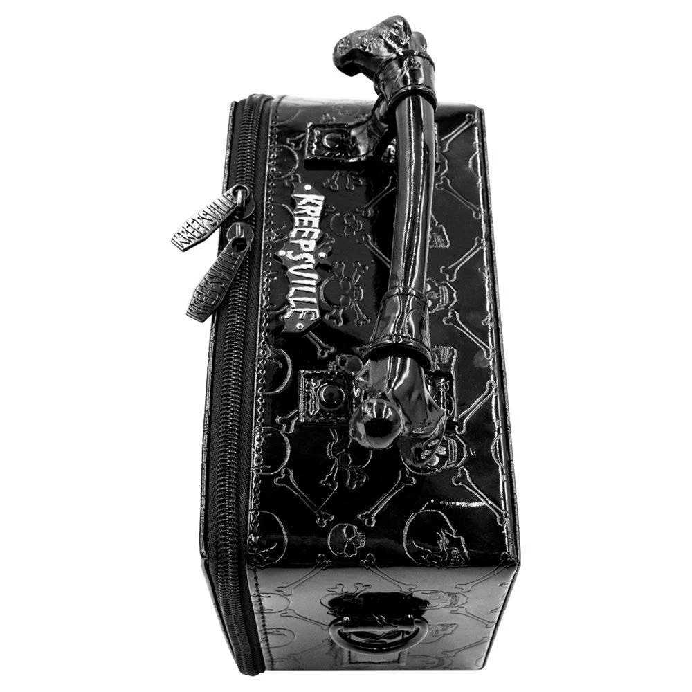 Embossed Patent Skull Crossbones Coffin Purse Bag 3 Embossed Patent Skull Crossbones Coffin Purse Bag - Image 3