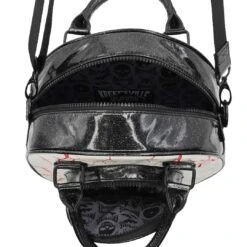 Eyeball Black Glitter Backpack Purse -Creepy Wear World BGEBBG 4