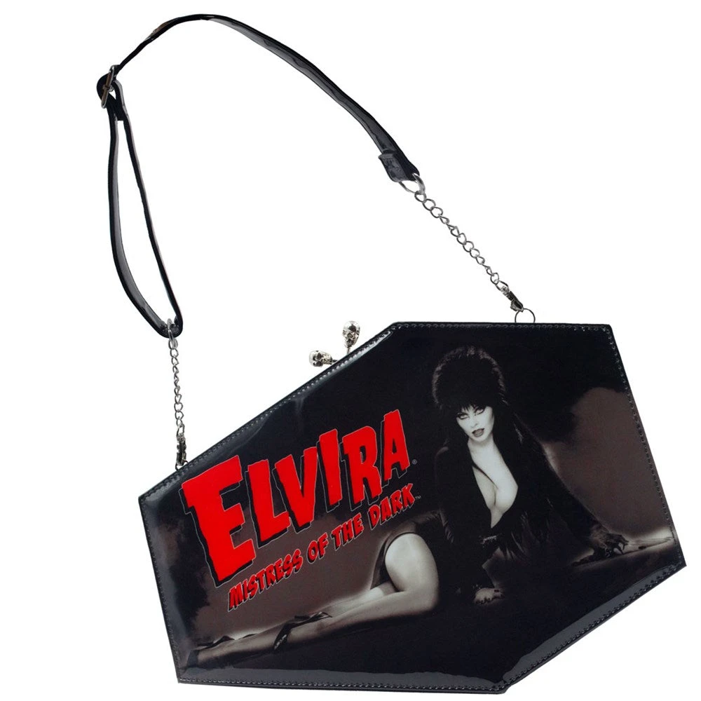 Elvira Skull Kiss Lock Deluxe Coffin Handbag 1 Elvira Skull Kiss Lock Deluxe Coffin Handbag