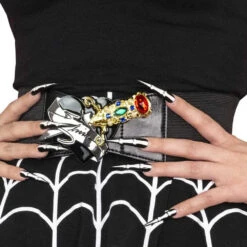 Elvira Dagger Elastic Waist Belt Black 8 Elvira Dagger Elastic Waist Belt Black -Creepy Wear World BTWEDB 3 5251f8c4 b90b 48b2 8f1f 1ee1250a775c