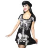 Skeleton White Flare Dress