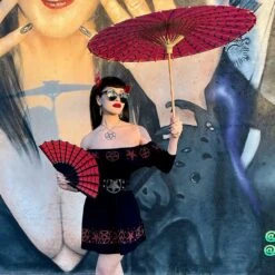 Ruffle Dress Satanic Circle -Creepy Wear World DRGSC 5