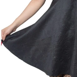 Death Repeat Embossed Skater Dress -Creepy Wear World DRMDRE 3