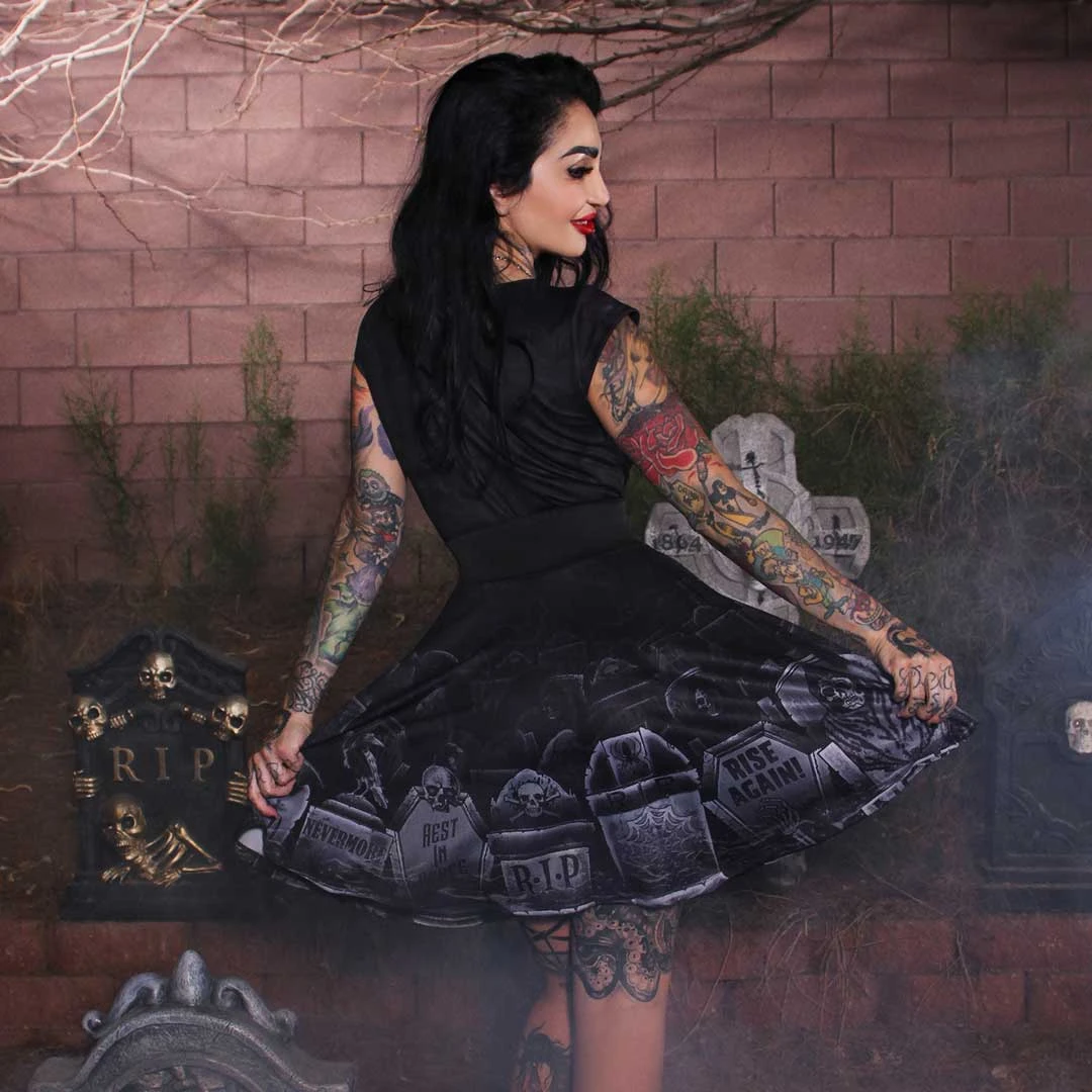 Tombstone Bats Skater Dress 5 Tombstone Bats Skater Dress - Image 5