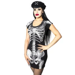 White Skeleton Tunic Dress -Creepy Wear World DRSW 3