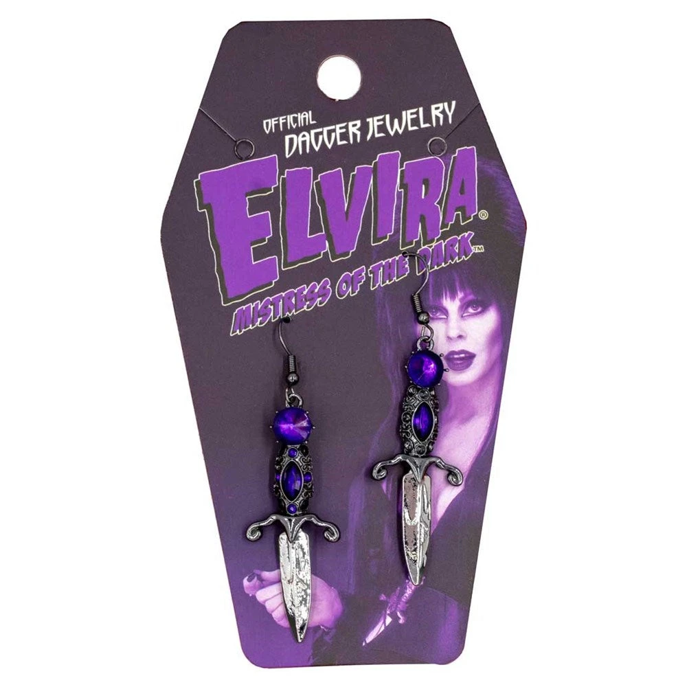 Elvira Dagger Earrings Purple 3 Elvira Dagger Earrings Purple - Image 3