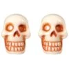 Skull Stud White Earring