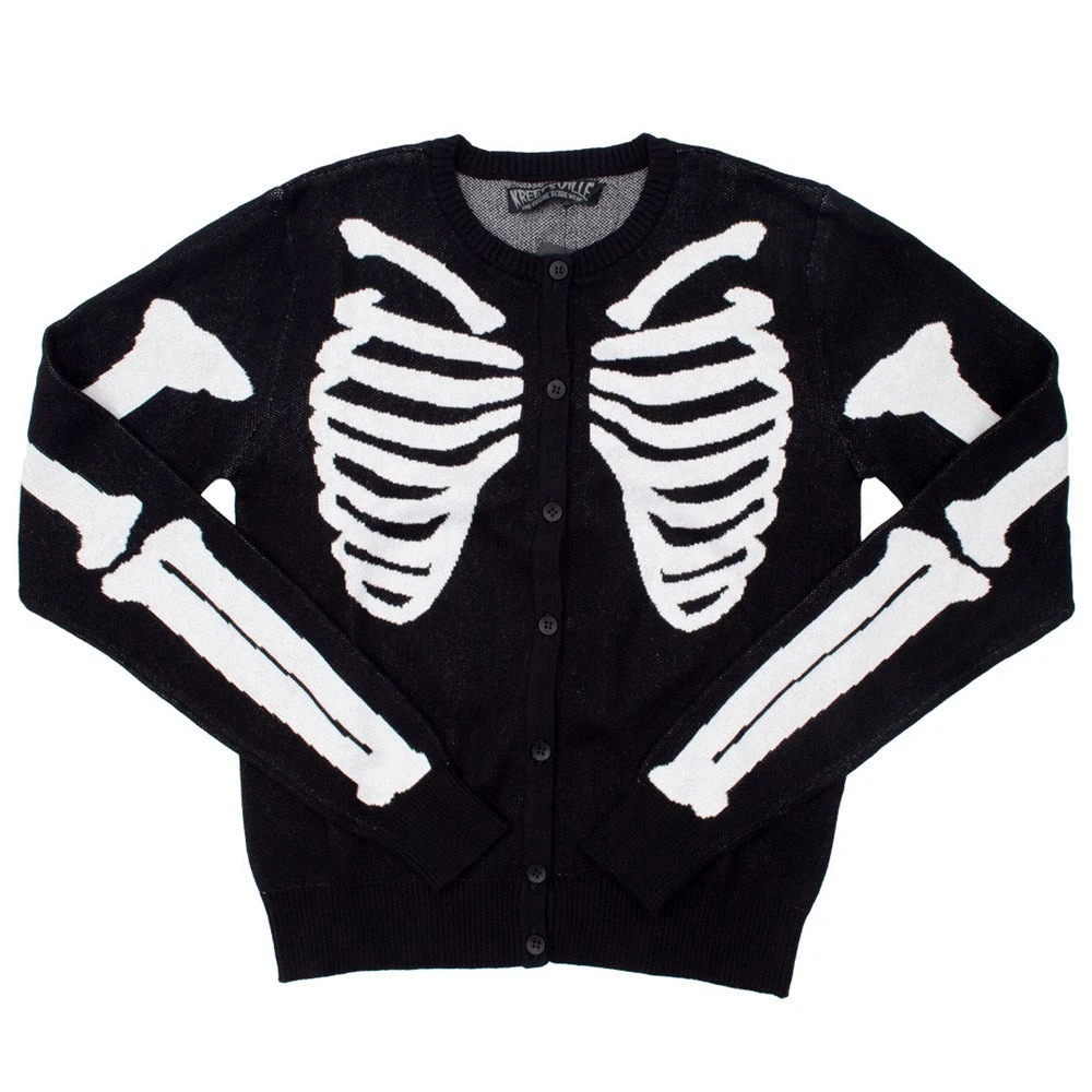 Skeleton Ribcage Bones Cardigan 1 Skeleton Ribcage Bones Cardigan