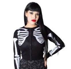 Skeleton Ribcage Bones Cardigan 7 Skeleton Ribcage Bones Cardigan -Creepy Wear World GCBBW 3
