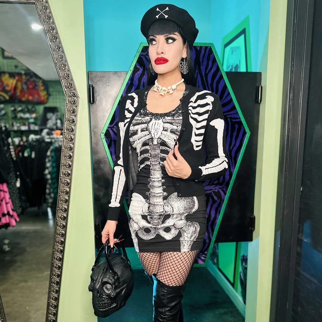 Skeleton Ribcage Bones Cardigan 4 Skeleton Ribcage Bones Cardigan - Image 4