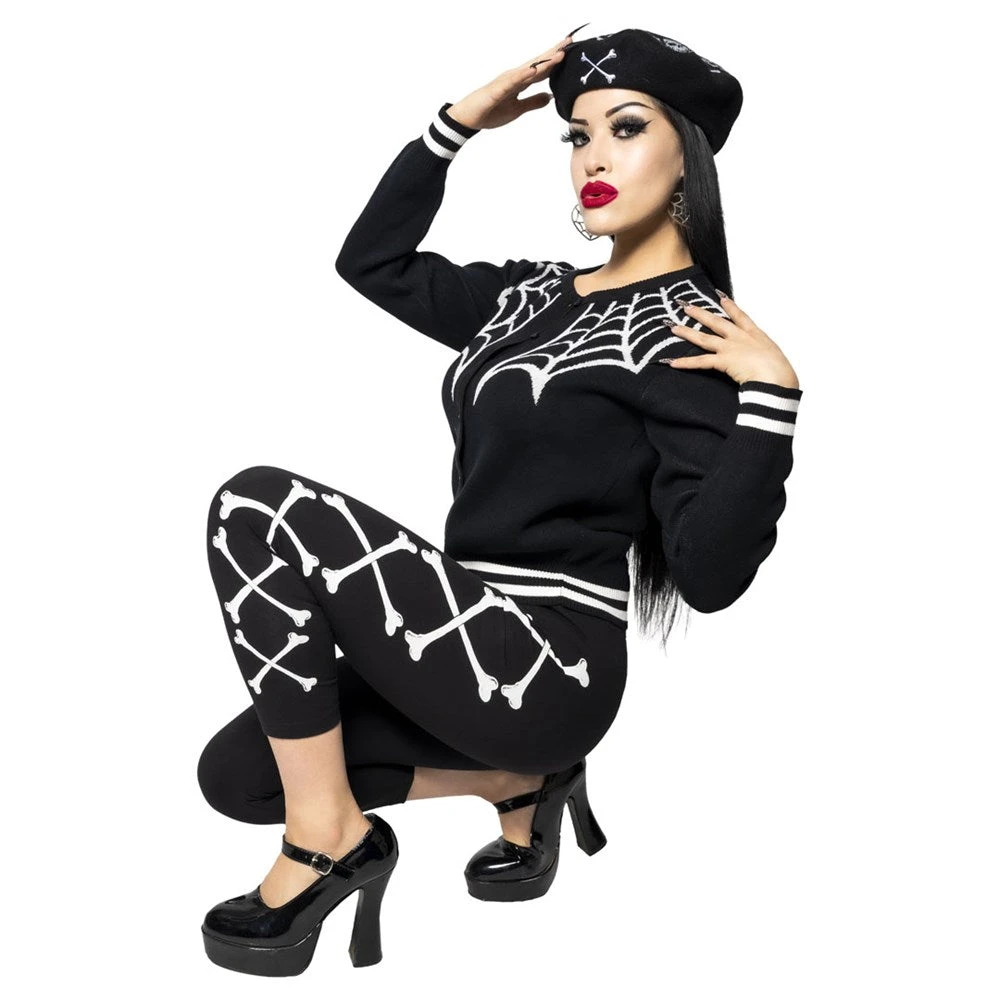 Crossbones Capri Leggings 3 Crossbones Capri Leggings - Image 3