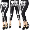 Skele-Bone White Capri Leggings