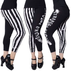Strange & Unusual Stripe Capri Leggings