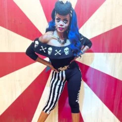 Strange & Unusual Stripe Capri Leggings 9 Strange & Unusual Stripe Capri Leggings -Creepy Wear World GCPSUS 5