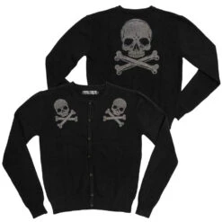Skull Studded Cardigan -Creepy Wear World GCSSS 3