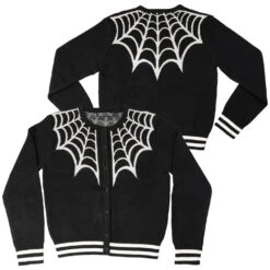Spiderweb White Cardigan -Creepy Wear World GCSWW 3