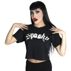 Spooky Ghost Glow Crop Top 6 Spooky Ghost Glow Crop Top -Creepy Wear World GCTSG 2