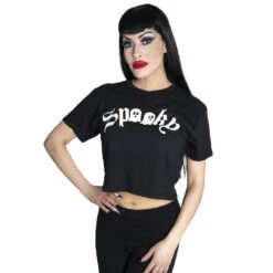 Spooky Ghost Glow Crop Top 7 Spooky Ghost Glow Crop Top -Creepy Wear World GCTSG 4