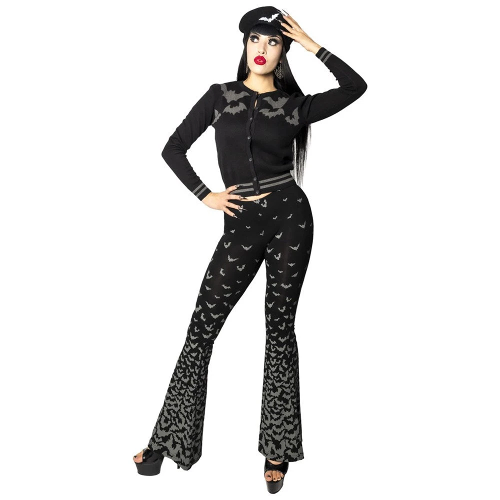 Bat Repeat Gradient Flare Leggings 2 Bat Repeat Gradient Flare Leggings - Image 2