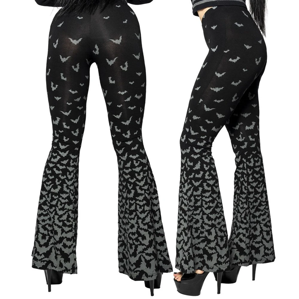 Bat Repeat Gradient Flare Leggings 3 Bat Repeat Gradient Flare Leggings - Image 3