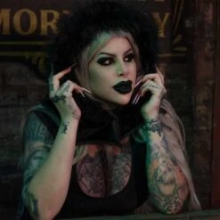 Glamour Black Horror Hood -Creepy Wear World GHHGB 5