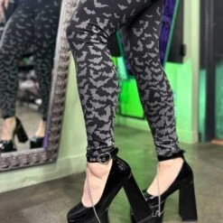 Bat Repeat Gradient Leggings -Creepy Wear World GLBRG 6