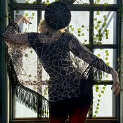 Spiderweb Mesh Cape -Creepy Wear World GPCSWW 5