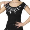 Spiderweb White Shoulder Top
