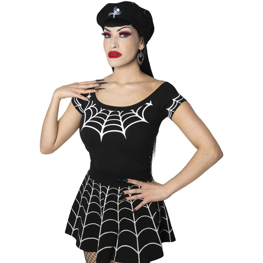 Spiderweb White Shoulder Top 3 Spiderweb White Shoulder Top - Image 3