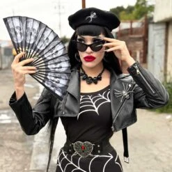 Spiderweb White Shoulder Top 11 Spiderweb White Shoulder Top -Creepy Wear World GSTSWW 6