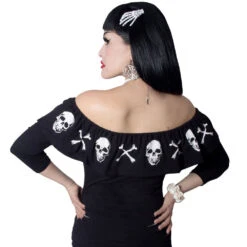 Ruffle Top Anatomical Skull And Bones -Creepy Wear World GTGASB 3