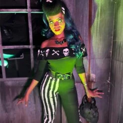 Ruffle Top Anatomical Skull And Bones -Creepy Wear World GTGASB 5