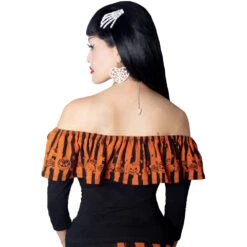 Ruffle Top Trick Or Treat Stripe -Creepy Wear World GTGTTS 3