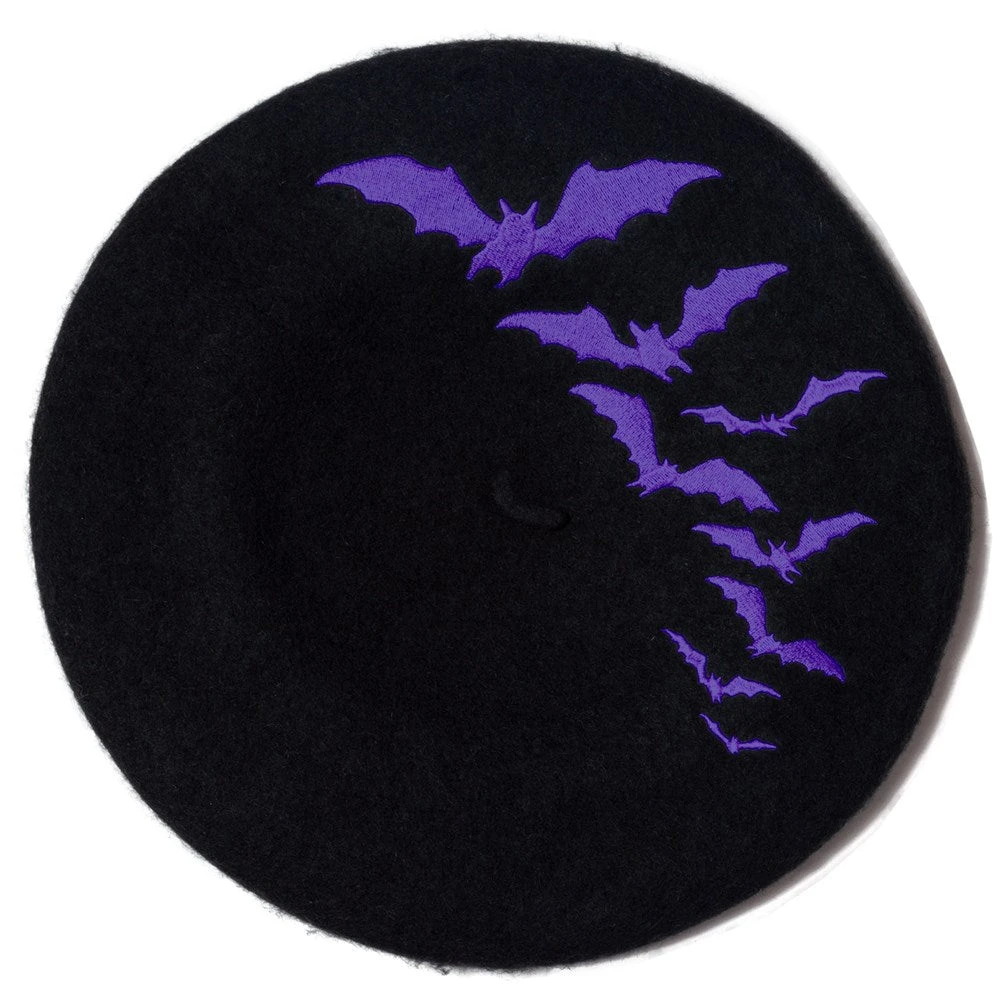 Bat Repeat Purple Beret Hat 3 Bat Repeat Purple Beret Hat - Image 3