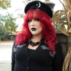 Crescent Moon Beret Hat -Creepy Wear World HBBCMS 5
