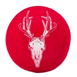 Deer Skull Red Beret 5 Deer Skull Red Beret -Creepy Wear World HBBDSR 3