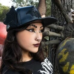 Bat Ear Wing Baseball Hat -Creepy Wear World HBBEW 4